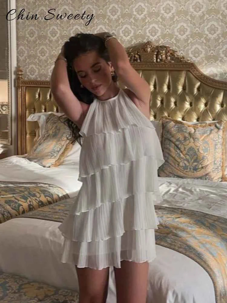 Elegant & Trendy Backless Ruffle Dress