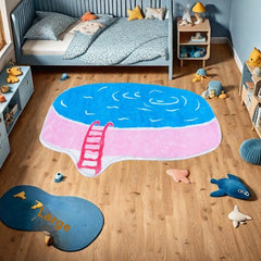 Cute Swimming Pool Soft Cashmere Floor Mat The Muse