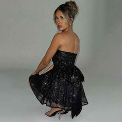 Tube Chic Off-Neck Top Lace Dresses - Muselune