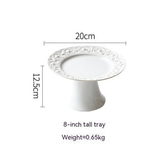 Hollow Relief Plate Afternoon Tea Tableware Dessert Plate Western Cuisine Plate Dim Sum Plate West Point Plate Muselune