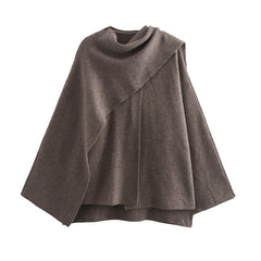 Cardigan With Asymmetrical Scarf Coat The Muse
