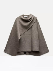 Cardigan With Asymmetrical Scarf Coat The Muse