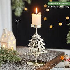 Romantic Christmas Wrought Iron Candlestick Candle Tray Decoration The Muse