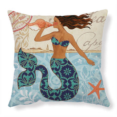 Ocean-Inspired Pillow Covers – Sea Turtle Print - Muselune