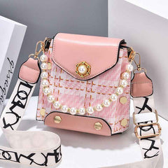 Pearl Chain Crossbody Bag – Cute Classic Shoulder Wallet - Muselune