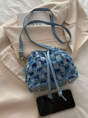 Demin Large Capacity Shoulder Bucket Bag The Muse