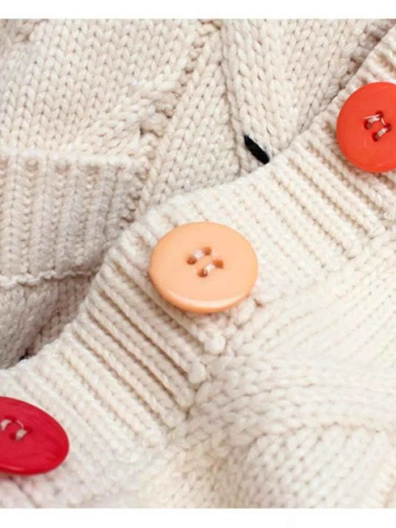 Cable Knit Button Up Cardigan