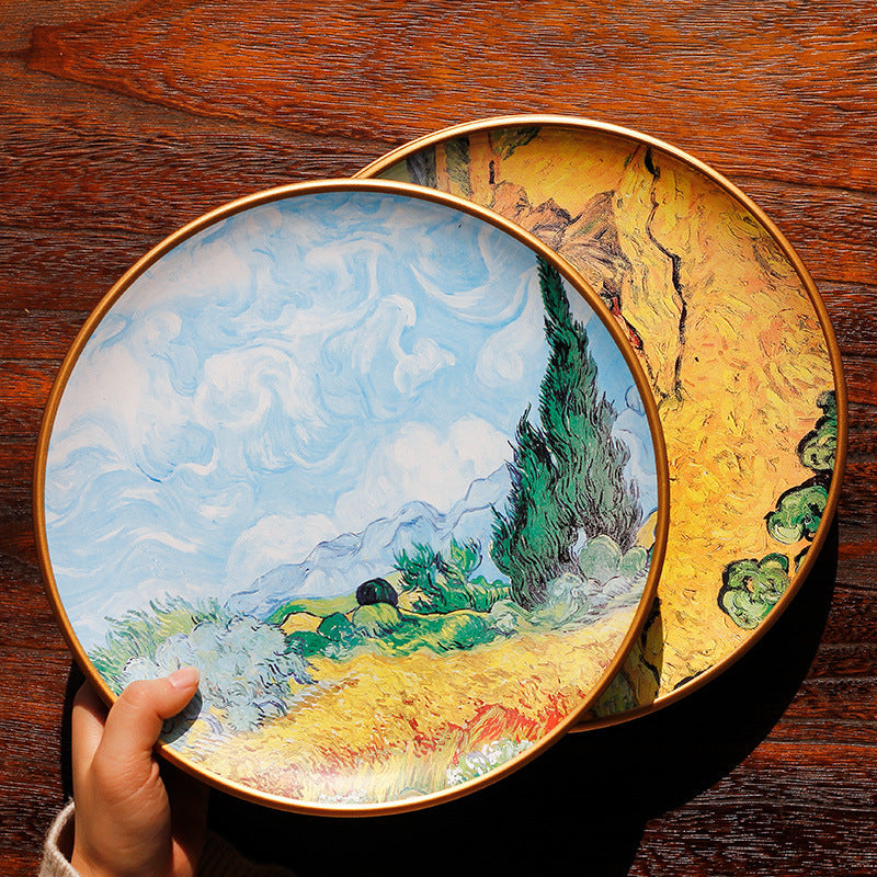 Vincent Van Gogh's Oil Painting Decorative Plates Ceramic Ornaments The Muse