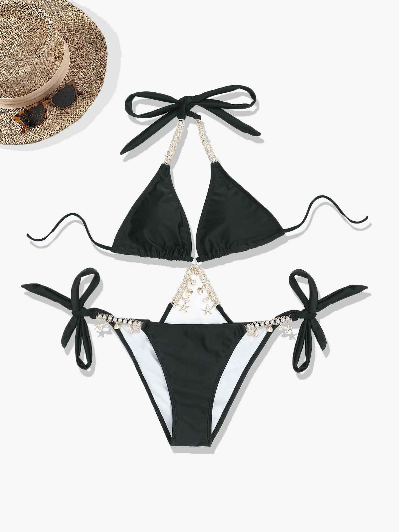 New Split Bikini Fashion Chain Advanced Sexy Swimsuit