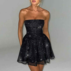 Tube Chic Off-Neck Top Lace Dresses - Muselune