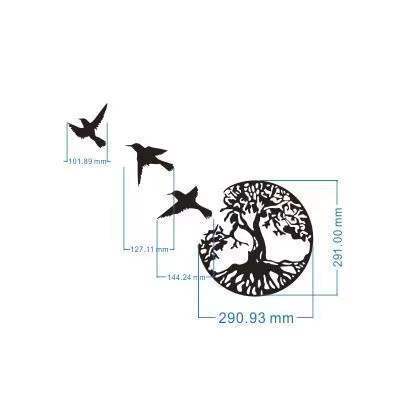 Decorative Iron Bird Flying Art Wall - Muselune