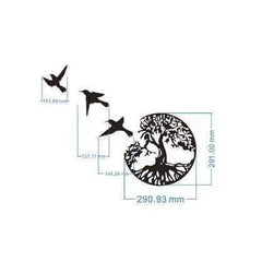 Decorative Iron Bird Flying Art Wall - Muselune
