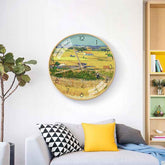 Van Gogh's Famous Painting, Harvest, Starry Sky, Silent Cartoon Clock