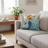 Ocean-Inspired Pillow Covers – Sea Turtle Print - Muselune