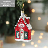Christmas Tree Painted Plastic Decorations Pendant