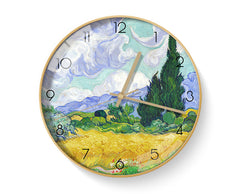 Van Gogh's Famous Painting, Harvest, Starry Sky, Silent Cartoon Clock The Muse