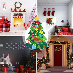 Felt Christmas Tree with Detachable Ornaments