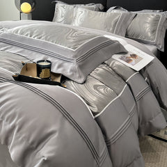Light Luxury High-grade Yarn-dyed Four-piece Jacquard Beddings - Muselune
