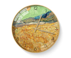 Van Gogh's Famous Painting, Harvest, Starry Sky, Silent Cartoon Clock The Muse