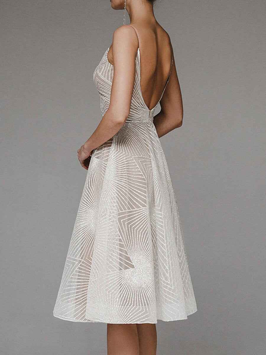 Women's Summer Sling Embroidered Sleeveless Dress - Muselune