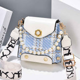 Pearl Chain Crossbody Bag – Cute Classic Shoulder Wallet - Muselune