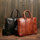 Skeleton-skin Genuine Leather High-grade Briefcase - Muselune