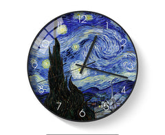 Van Gogh's Famous Painting, Harvest, Starry Sky, Silent Cartoon Clock The Muse