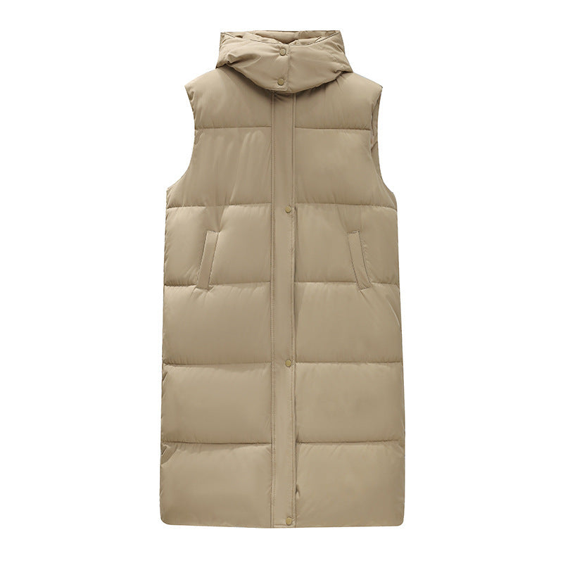 French Version Loose Sleeveless Down Jacket Muselune