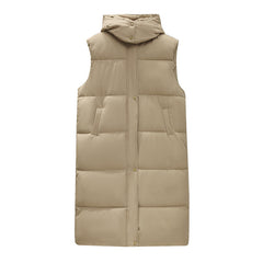 French Version Loose Sleeveless Down Jacket Muselune