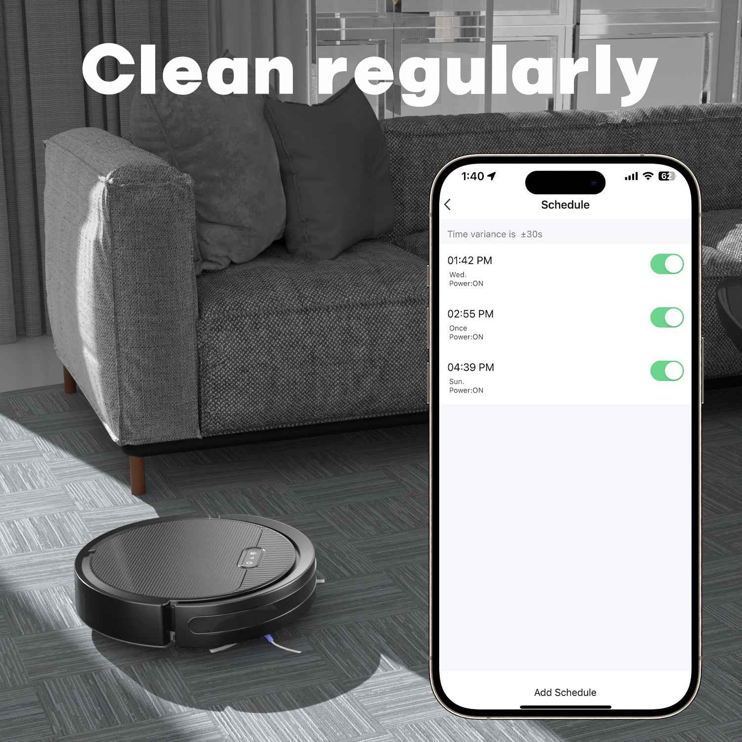 3-in-1 Robot Vacuum & Mop – Ultra-Thin, 5000Pa Suction, Self-Charging - Muselune