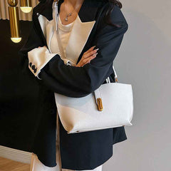Litchi Pattern Shoulder Bag