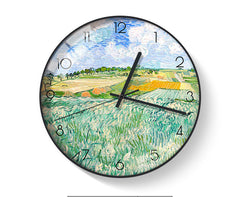Van Gogh's Famous Painting, Harvest, Starry Sky, Silent Cartoon Clock The Muse