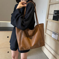 Commuter Totes PU Leather Shoulder Bag - Muselune