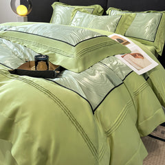 Light Luxury High-grade Yarn-dyed Four-piece Jacquard Beddings - Muselune