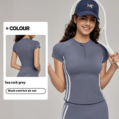 Yoga Clothes Short-sleeved Top High-grade Summer Slim Fit - Muselune