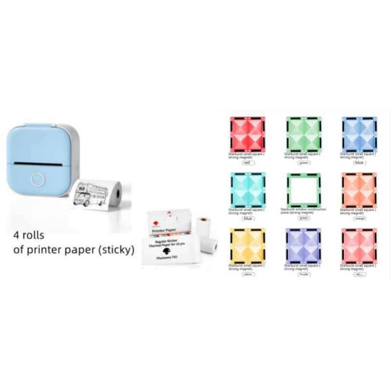 Mini Thermal Label & Photo Printer – Bluetooth-Compatible for Home & Students - Muselune