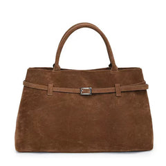 2025 Hot Sale Decorative Design Solid Faux Suede Handbag Large Capacity Casual Tote Bags For Women Tote Design Portable Shoulder Bag - Muselune