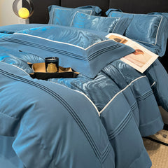 Light Luxury High-grade Yarn-dyed Four-piece Jacquard Beddings - Muselune