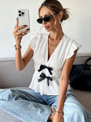 Bow Cardigan Shirt - Muselune