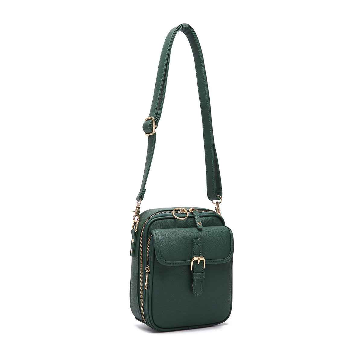 Vintage Capacity PU Leather Crossbody Bag - Muselune