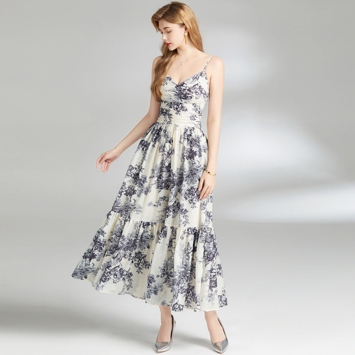 Asia Ink Painting Sling Dress The Muse