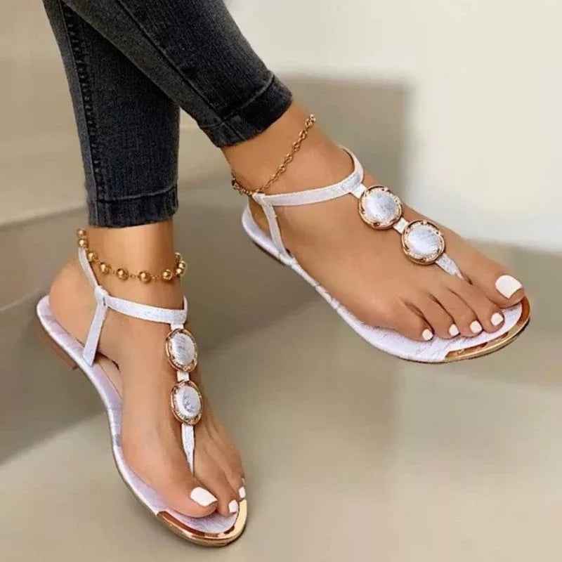 Women's Flat Sandal Summer Beach Shoes - Muselune