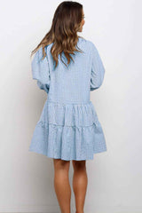 Ruffled Plaid Midi Dress