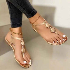 Women's Flat Sandal Summer Beach Shoes - Muselune