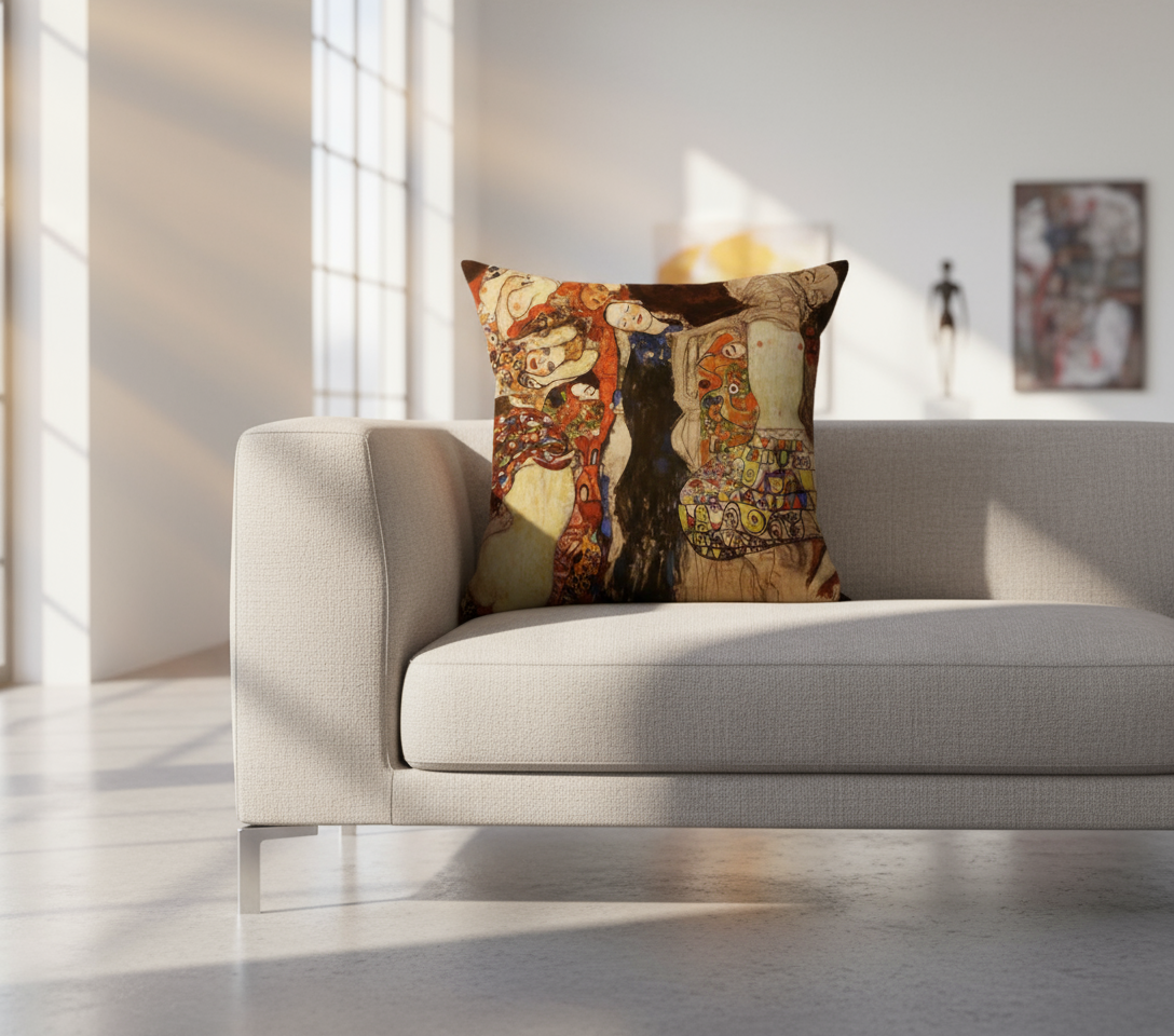 Gusta Klimt Oil Painting Pillow Muselune