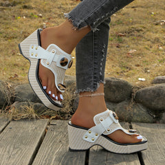 Plus Size Flip-toe Wedge Sandals The Muse