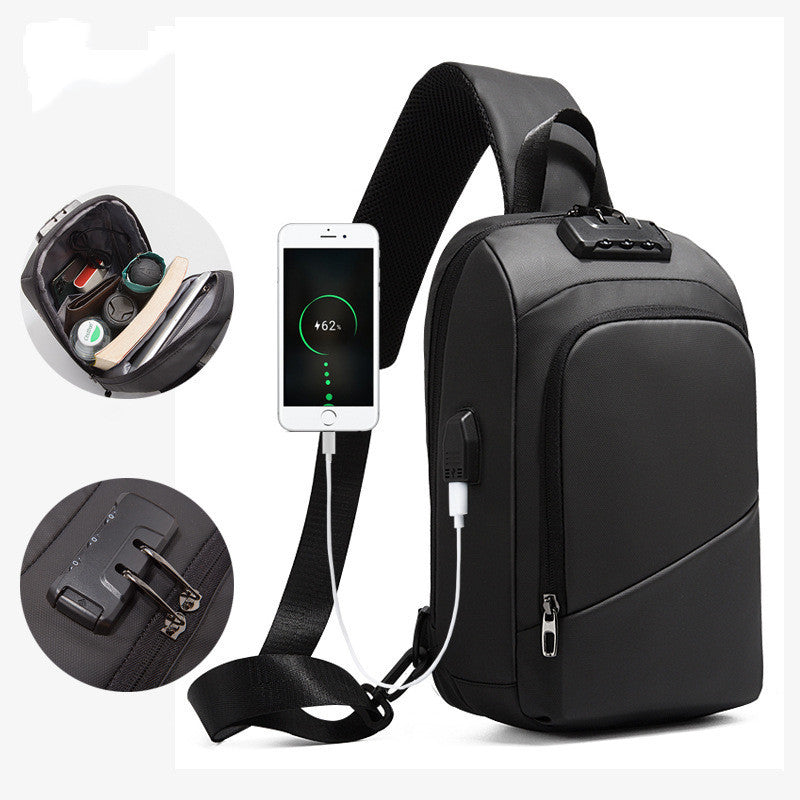 Anti-Theft Chest Bag – USB Charging, Crossbody Travel Pack - Muselune