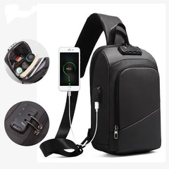 Anti-Theft Chest Bag – USB Charging, Crossbody Travel Pack - Muselune