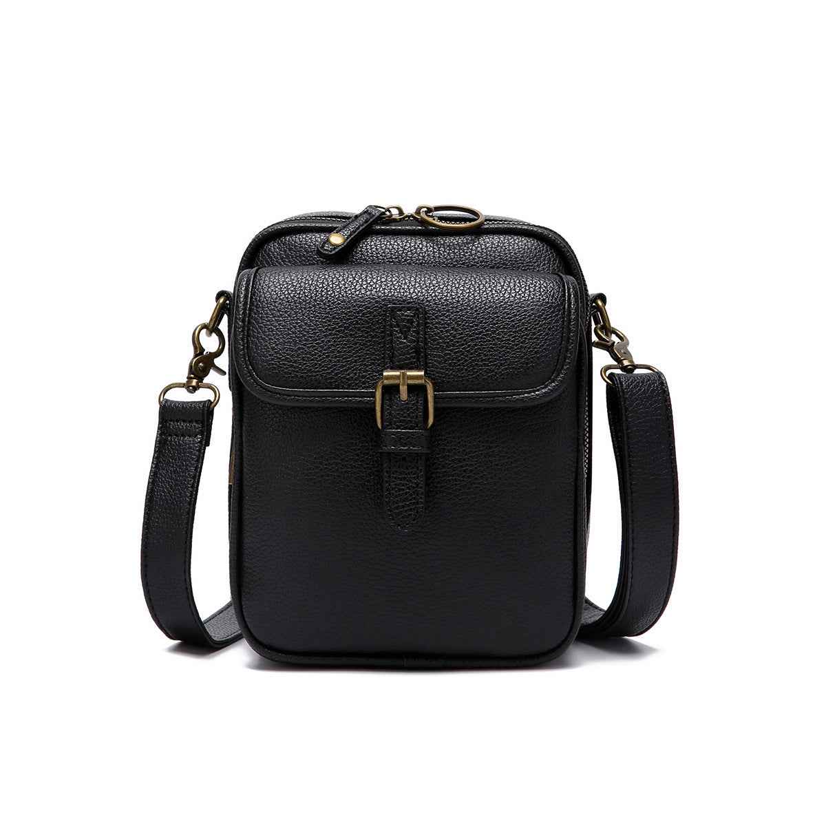 Vintage Capacity PU Leather Crossbody Bag - Muselune