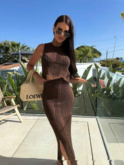 Women's Fashion New Beach Front Slit Suit - Muselune